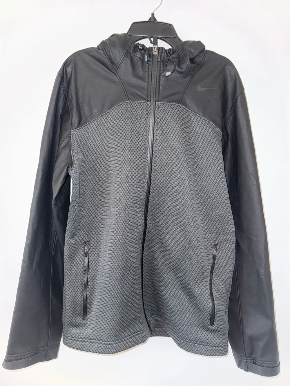 Nike Black & Gray Hooded Performance Jacket